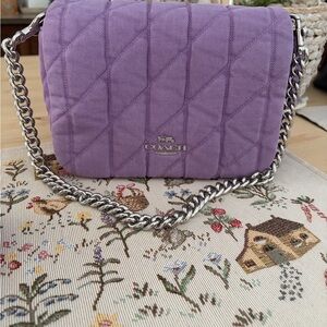 Coach Quilted Denim Quinn bag